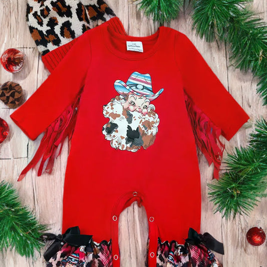 Cowboy Santa’s Festive Fringe Romper image 0