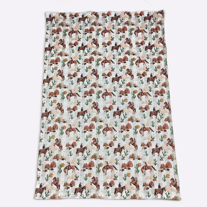 Plaid Western Minky Baby Blanket – Soft and Cozy for Newborns and Toddlers