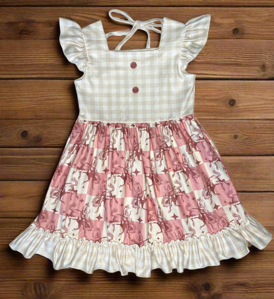 Plaid Bucking Horse Dress