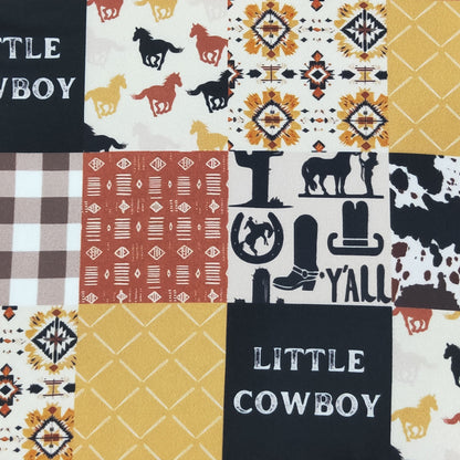 Little Cowboy Knotted Gown with Matching Hat