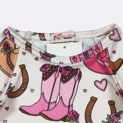 Western Boots Gown & Headband