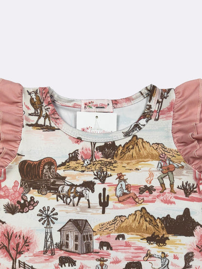 Prairie Princess Baby Romper | Western Baby Girl Outfit