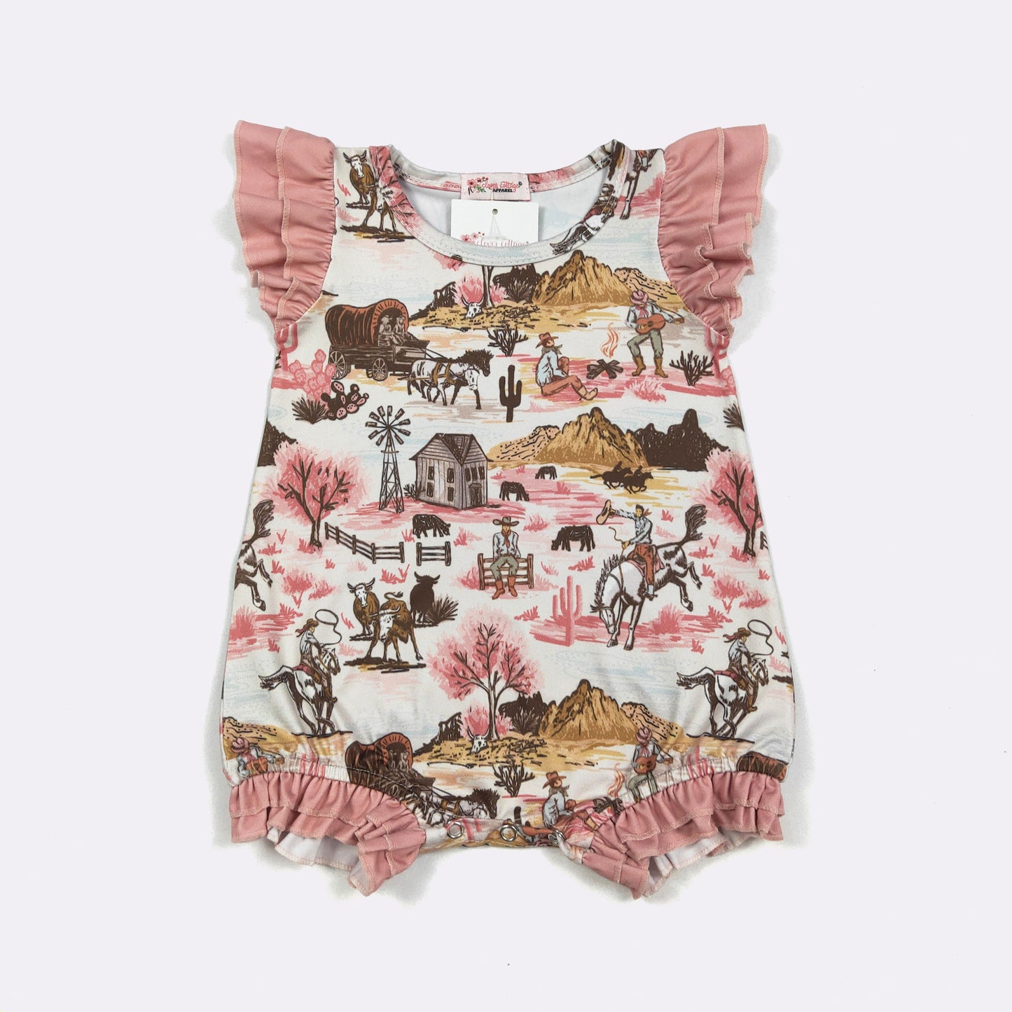 Prairie Princess Baby Romper | Western Baby Girl Outfit
