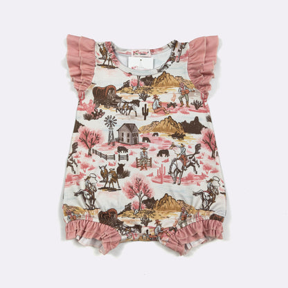 Prairie Princess Baby Romper | Western Baby Girl Outfit