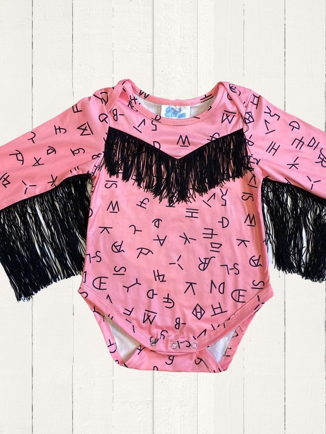 Pink Brand Long Sleeve Fringe Onesie - "Wild West Whimsy" image 2
