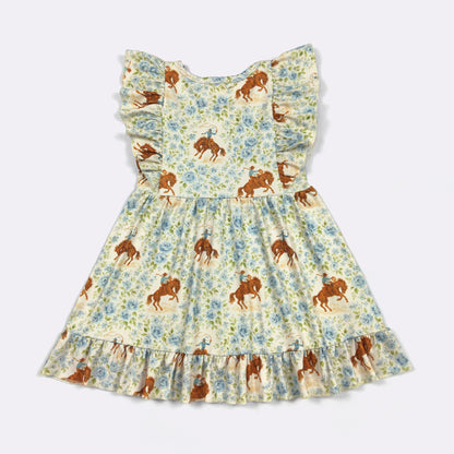 Blue Rose Buckin’ Girls Western Dress