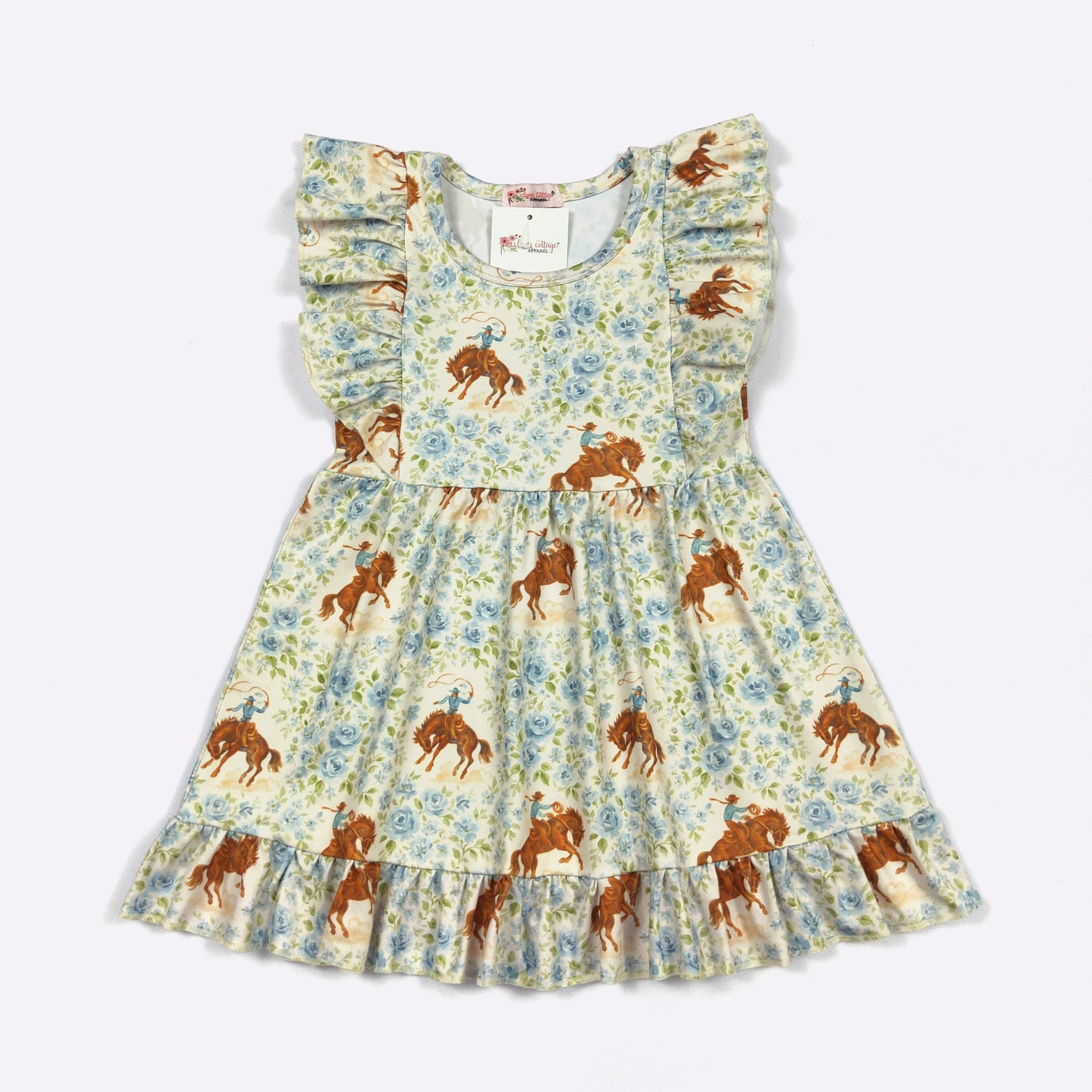 Blue Rose Buckin’ Girls Western Dress