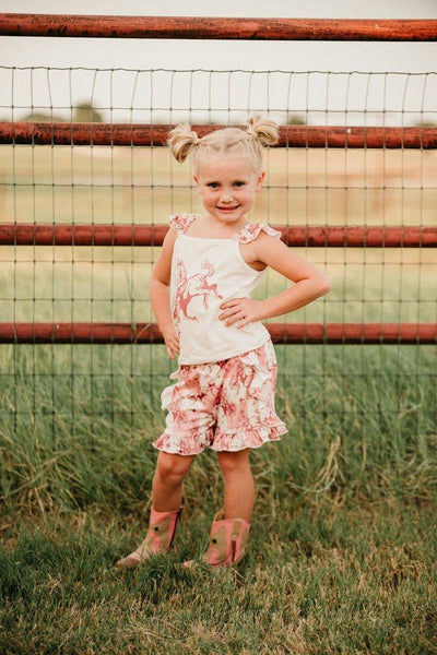 Plaid Bucking Horse Set, 0-5T