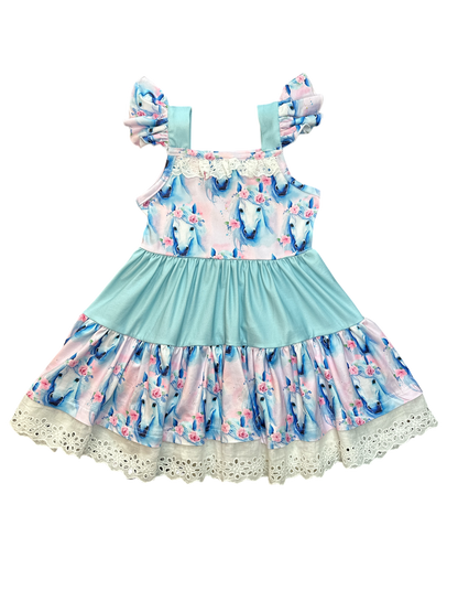 Dreamy Horse Ruffle Dress