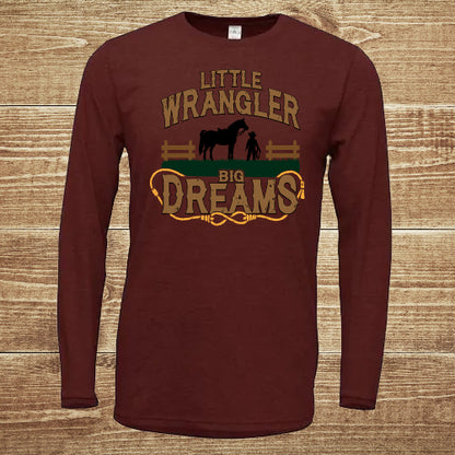 "Little Wrangler, Big Dreams" Long-Sleeved  Toddler & Youth T-Shirt image 4