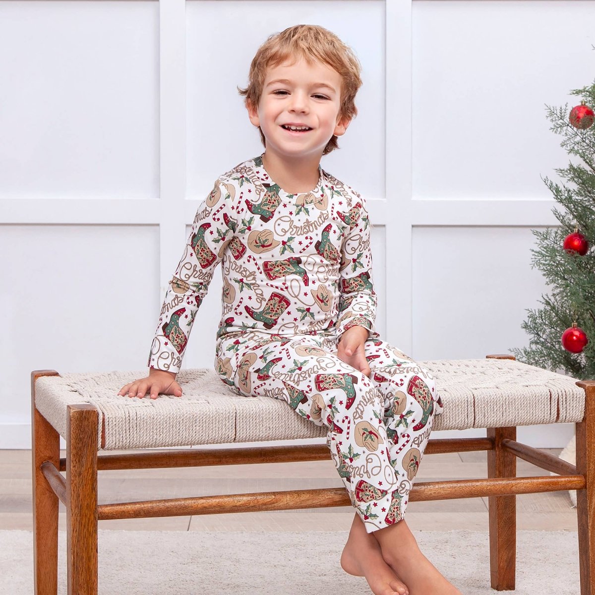 Western Christmas Family Matching Bamboo Pajamas