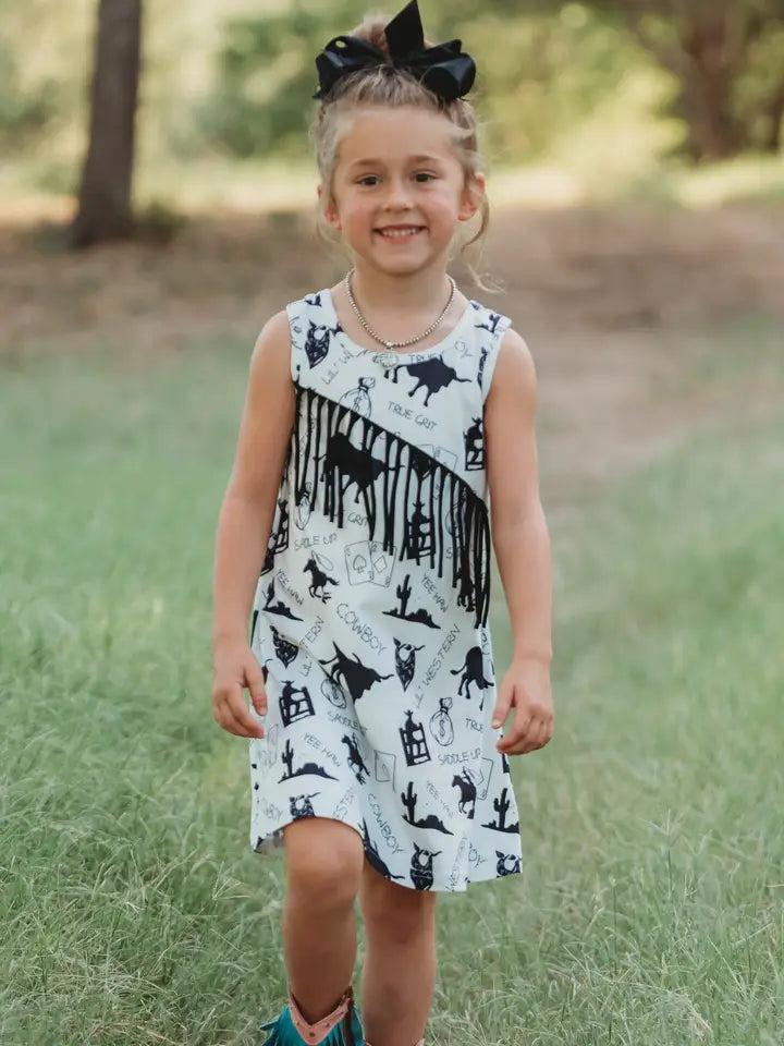 Little Outlaw" Print Dress image 0