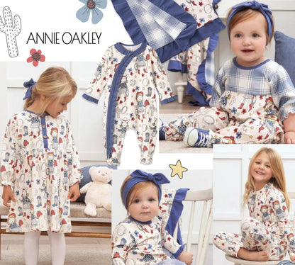 Annie Oakley's Little Cowgirl's Wild West Adventure Dress, baby in matching Annie Oakley western outfits