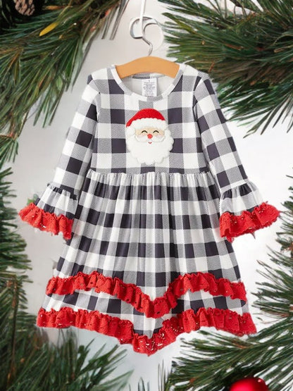 Merry Lil' Cowgirl Christmas Appliqué Dress image 0