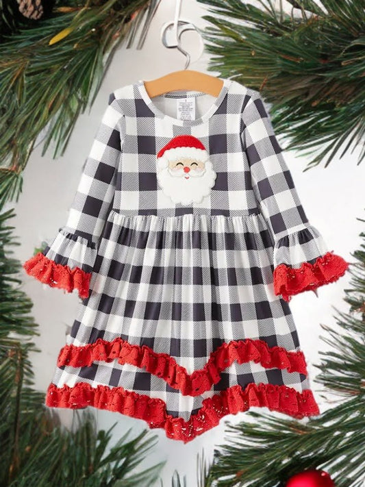 Merry Lil' Cowgirl Christmas Appliqué Dress image 0