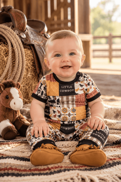 Little Cowboy Boy Romper