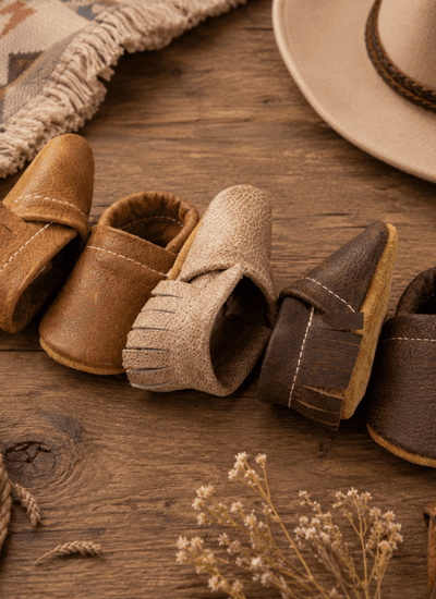 Tiny Hoofprints: Leather Newborn Moccasins & Infant Cowboy Shoes for Little Wranglers