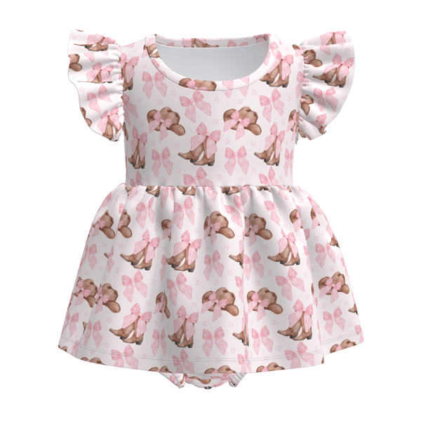 Pink Hats and Bows Romper