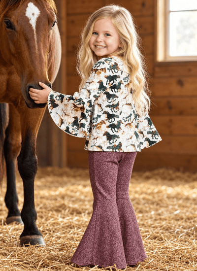 Free Spirit Horse Print Flare Set