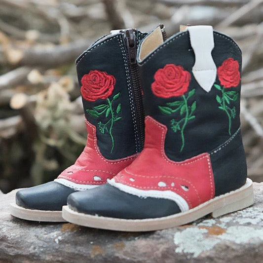 "Ruby Roses" Black Leather  Boots image 0