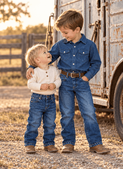 Little Rancher Boys’ Relaxed Fit Western Jeans