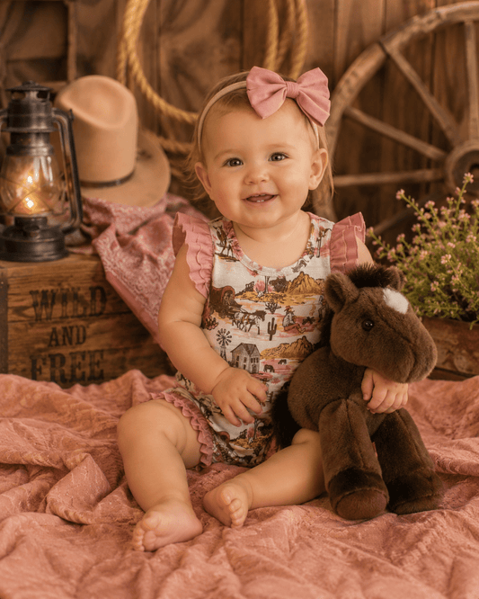 Prairie Princess Baby Romper | Western Baby Girl Outfit