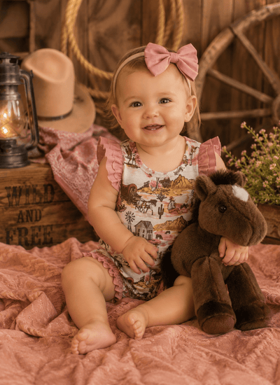 Prairie Princess Baby Romper | Western Baby Girl Outfit