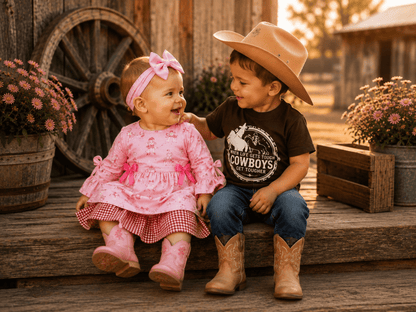 Pink Western Coquette Dress - Baby, Toddler, and Kids