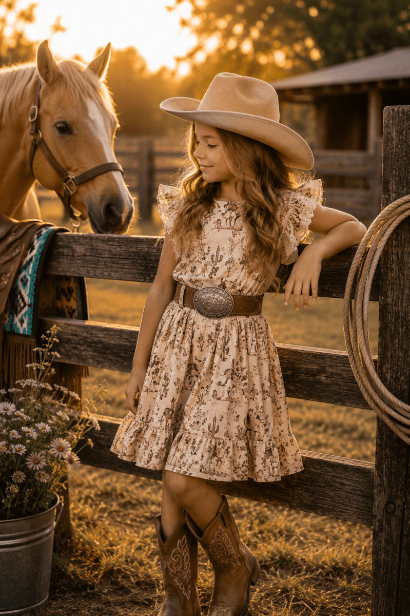Kids Yellowstone Cattleman Western Hat – Vegan Suede Cowboy Hat