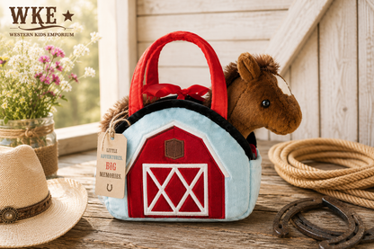 Peek-A-Boo Barn Plush Horse Purse – 7" Western Horse Stuffed Animal