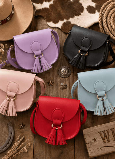 Little Wrangler’s Kids Mini Crossbody Cowgirl Purse with Tassel