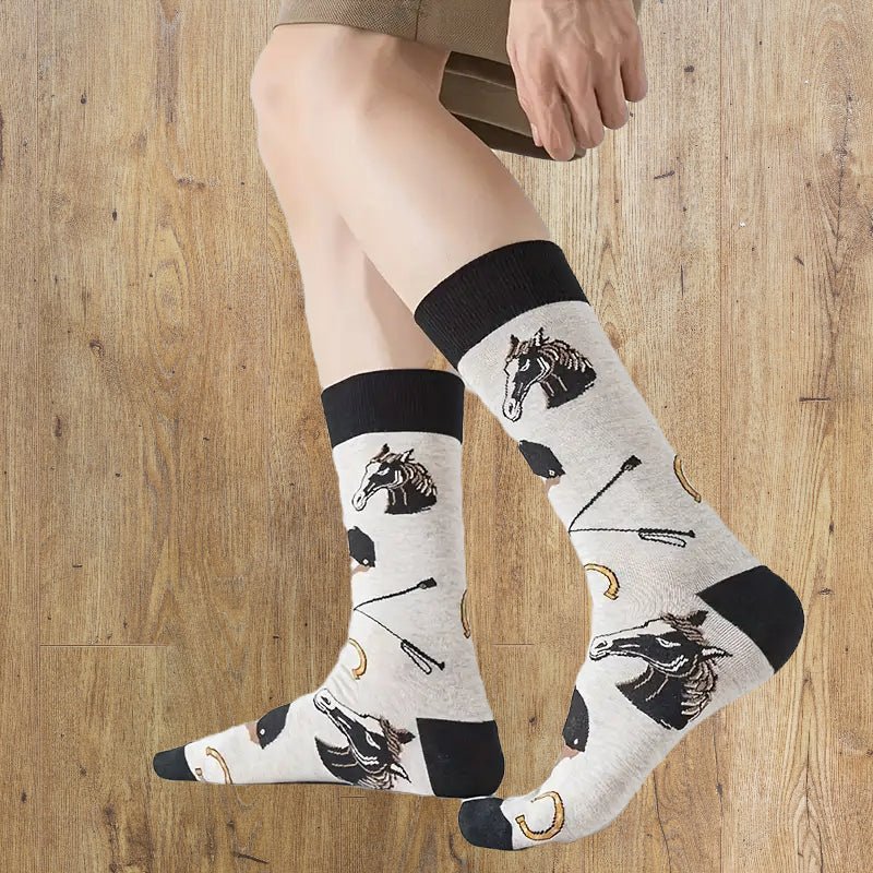 Wild West Adventure Boys' Horse & Cowboy Crew Socks Set image 7