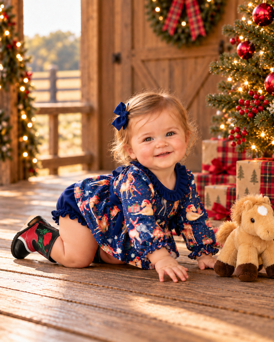 Baby cowgirl christmas set
