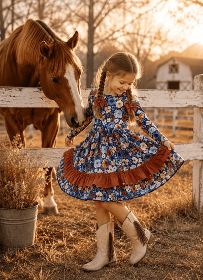 Blooming Cowgirl Ruffle Dress