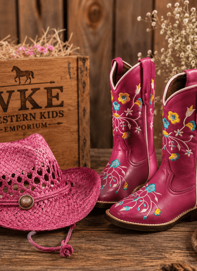 TuffRider Children's Floral Cowgirl Western – Kids Western Boots