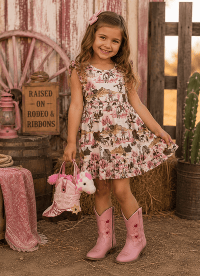 Prairie Princess Boutique Dress | Western Girls Twirl Dress