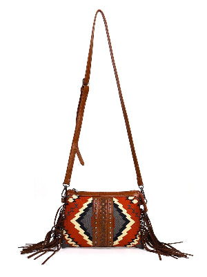 Girls aztec fringe purse