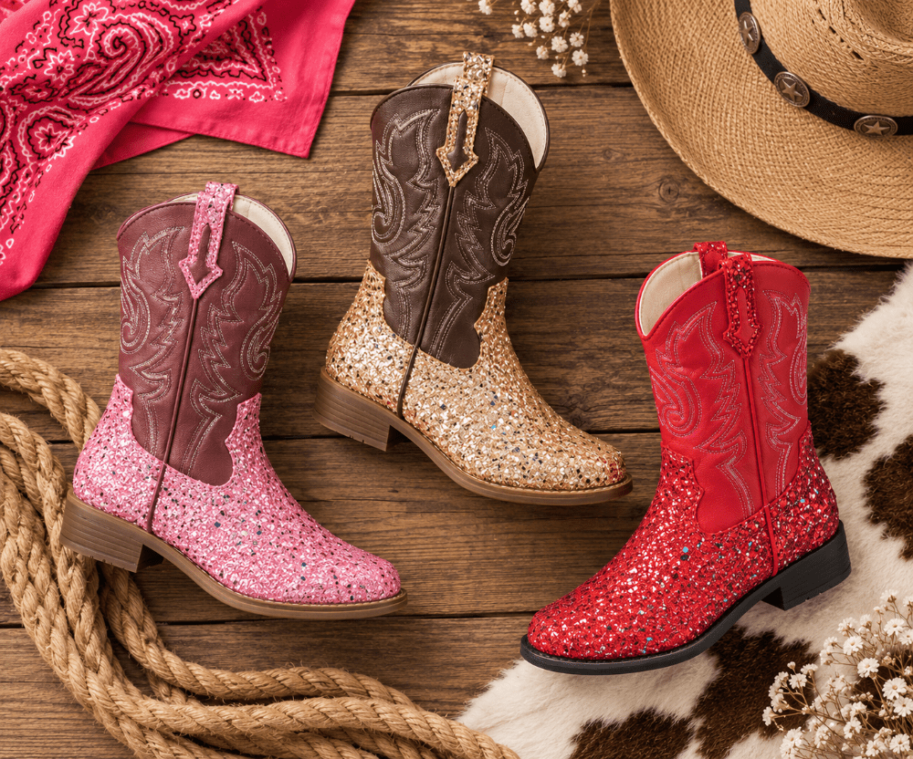Shimmer Glitter Cowgirl Boots
