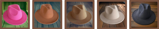 Kids Adjustable Felt Fedora Cowboy Hat - Wide Brim, Multiple Colors!