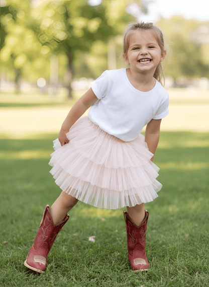 Red Rodeo Cowgirl/Cowboy Boots for Kids & Toddlers | Genuine Leather Western Boots with Embroidery