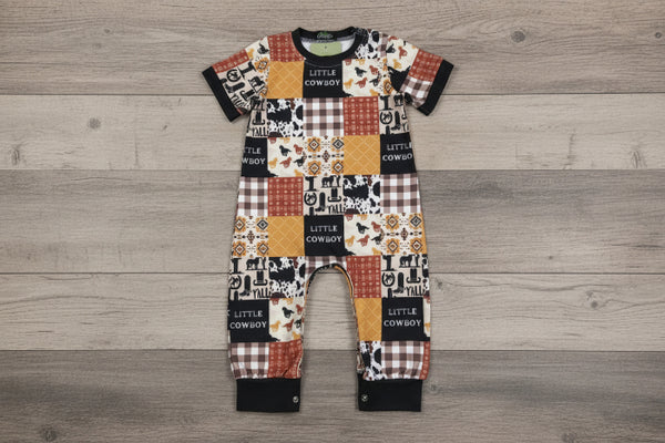Little Cowboy Boy Romper