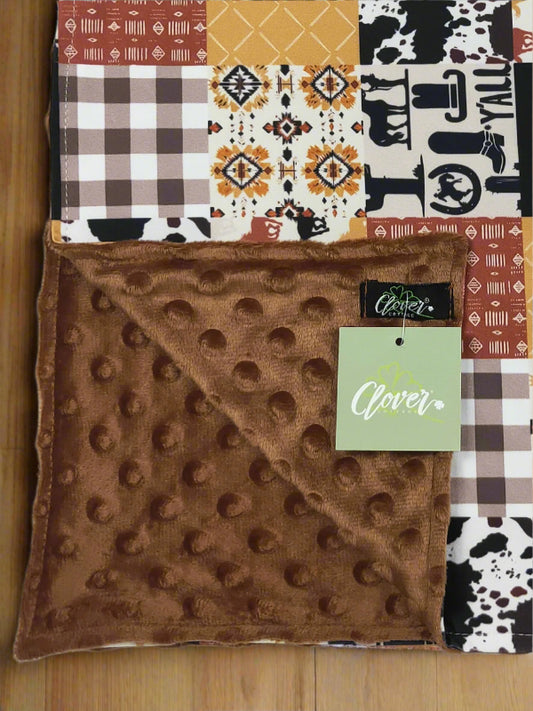 Little Cowboy Minky Baby Blanket