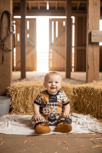 Little Cowboy Boy Romper