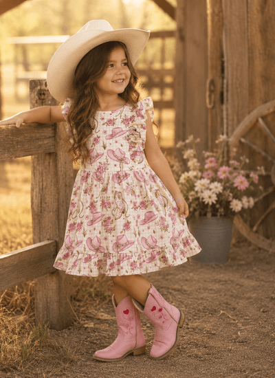 Rosy Rider Girls Dress - Western Kids Dress