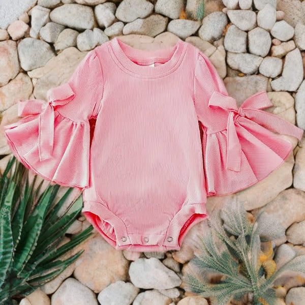 Pretty in Pink Bell Sleeve Onesie
