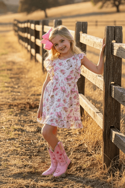Rosy Rider Girls Dress - Western Kids Dress