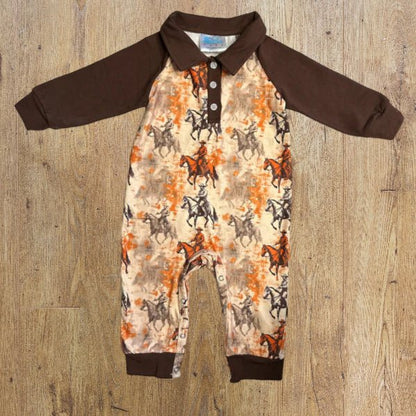 Traveling Cowboy Adventure Romper: Perfect Baby Boy Romper image 2