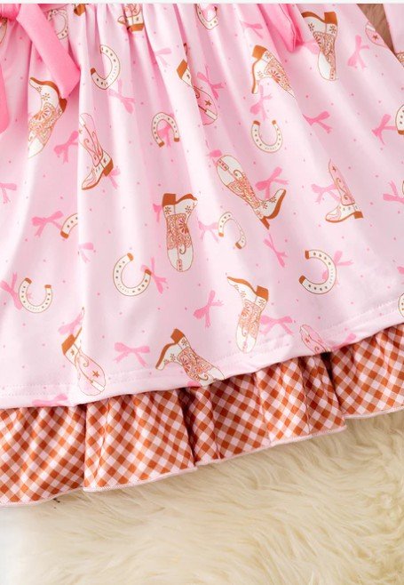Pink Western Coquette Dress - Baby, Toddler, and Kids