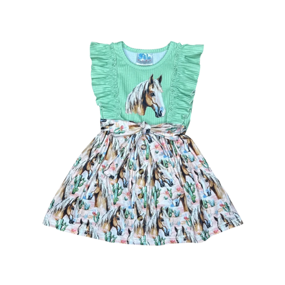 Desert Dasher Horse Dress – Girls Western Dress, Sizes 2T–7