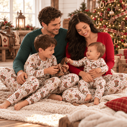 Western Christmas Family Matching Bamboo Pajamas